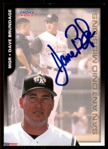 2003 Choice San Antonio Missions Dave Brundage Signed IP AUTO #27