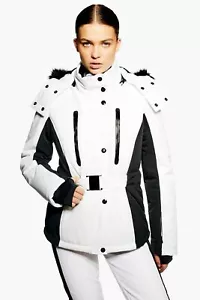 Topshop Hooded Ski Jacket UK12 EUR40 US8 - Picture 1 of 6