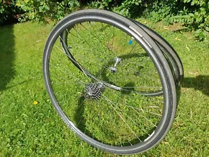 Campagnolo Record 32 Hole 8 Speed Omega Strada Wheelset Eroica W35 - Picture 1 of 7