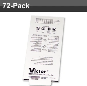 Victor Tin Cat Mouse Trap Glue boards (72 Glueboards) Mice Insects M309  - Picture 1 of 1