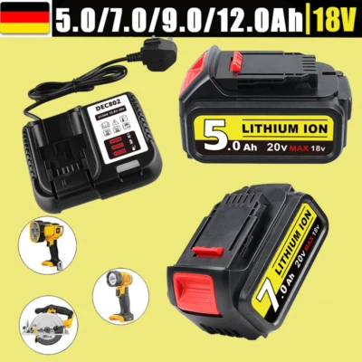 FÜR DEWALT 2x Para DeWalt DCB184 Batería 18V 5.0Ah XR Li-Ion Batería DCB182 DCB205-2 DCB200-2