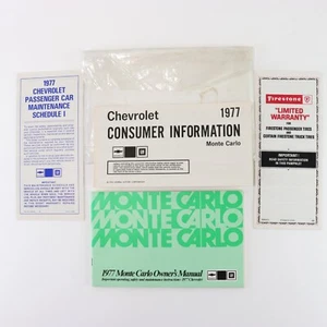 1977 Chevy Monte Carlo Owner's Operator Manual w/ Original Bag & Extras OEM - Bild 1 von 13