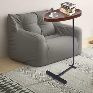 Small Side Table Narrow C Shaped End Table for Sofa Couch and Bed Bedroom - Picture 1 of 12