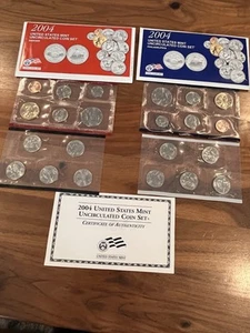 2004 U.S. Mint Uncirculated Coin Set P/D, OGP & COA, 22 Coins Free Shipping! - Picture 1 of 23