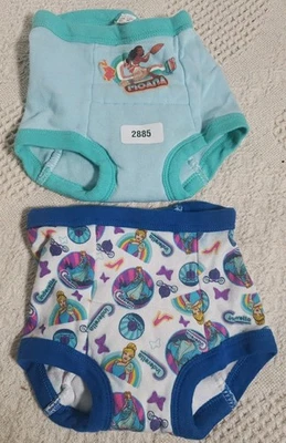 Paquete de 2 pantalones de entrenamiento acolchados de princesa para niñas pequeñas Disney 4T multicolor  Foto 1 de 4