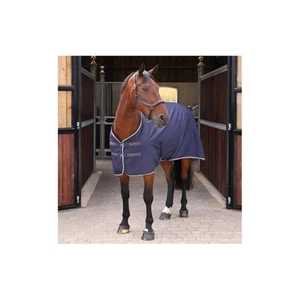 Shires Tempest Original Stable Sheet - Navy/Ink/Check - Picture 1 of 10
