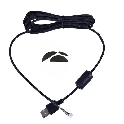 USB Mouse Mice Cable Line +Stickers Feet Skates Pads Kit For Logitech G500 G500s - Image 1 of 4