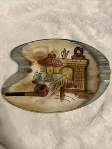 Vintage MCM Kitschig Handbemalt Keramik Aschenbecher Schmuck Schale 3-D Pfeife - Bild 1 von 9