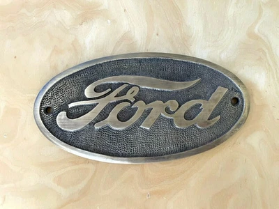Ford Solid Brass Metal Sign Plaque with Antique Vintage Look - Image 1 of 4
