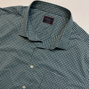 UNTUCKit Peterson Shirt Mens XXL Green Plaid Button Up Short Sleeve Stretch - Picture 1 of 6