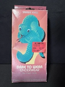 90s Vtg Dare To Wear Snake Thong Men's Novelty Underwear Green Gag Gift Bach - Picture 1 of 6