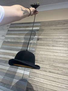 Sombrero de bombín colgante luz de techo lámpara pantalla collar - ¡Sin probar! - Imagen 1 de 8