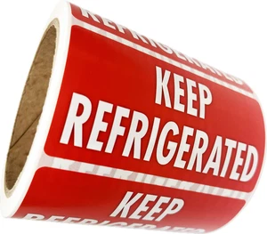 MANTENER REFRIGERADO PEGATINAS ETIQUETAS PAQUETES PEGATINAS - Imagen 1 de 3