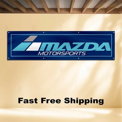 ФЛАГ БАННЕРА MAZDA MOTORPORTS 2 ФУТА X 8 ФУТОВ - Изображение 1 из 4