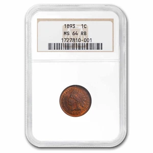 1893 Indian Head Cent MS-64 NGC (Red/Brown) - Picture 1 of 3