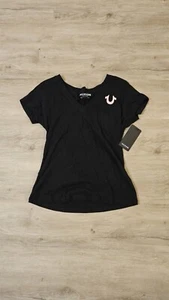 True Religion Women's Pink and Black T-shirt - Picture 1 of 3