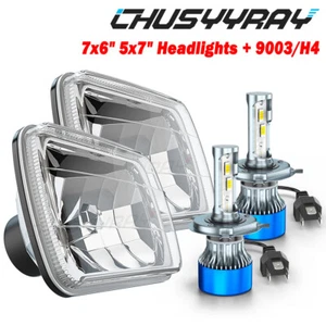 For Honda 1982-1985 Civic 1986-1989 Accord DOT 5X7" 7x6" LED Headlight Hi/Lo - Picture 1 of 14