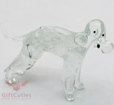 Art Blown Glass Figurine of the Bedlington Terrier dog - Image 1 of 4