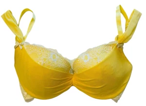 Adore Me Yellow Push Up Sexy Balconette Bra 30 DDD - Picture 1 of 6