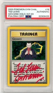 PSA Signed Ted Lewis Giovanni Gym Challenge 104/132 Holo 1st Edition Rare - Picture 1 of 2