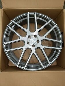 22" XO Luxury Moscow Rotary Forged Wheel 5x112 22x9 32ET Grey with brushed face