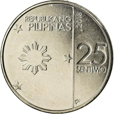 Philippines 25 Sentimo New Generation Currency Coin KM299 2017 - 2019 - Image 1 of 2