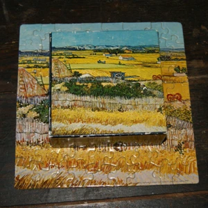 Vintage Springbok Mini Puzzle THE HARVEST Van Gogh 1970 Fine Art Jigsaw COMPLETE - Picture 1 of 11