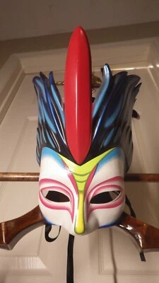 Cirque Du Soleil Mystere The Lizards 11" Adult Masquerade  Mask Adjustable Tie - Image 1 of 4