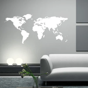 Map Of The World Vinyl Wall sticker decal quotes - Picture 1 of 1