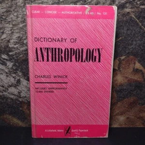 Dictionary of Anthropology by Charles Winick -Hardcover -1970 Edition -Ex Lib. - Picture 1 of 16
