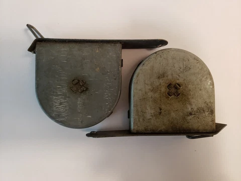 Detroit Metal Products Vintage Pair of Window Spring Reel EAS/SASH BALANCE Cover