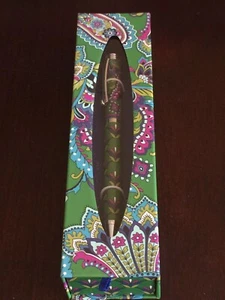 Vera Bradley EMERALD PAISLEY Ball Point Pen - Black Ink-Refillable Ink-Boxed - Picture 1 of 1