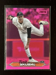 2024 Topps Stadium Club Tarik Skubal #122 Pink Foil Detroit Tigers - Picture 1 of 2