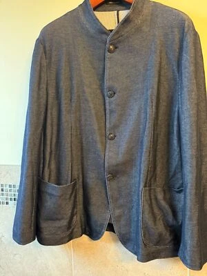 Chaqueta Emporio Armani Azul Marino Tejida Mezcla Algodón TALLA IT 44 NUEVA SIN ETIQUETAS Foto 1 de 4
