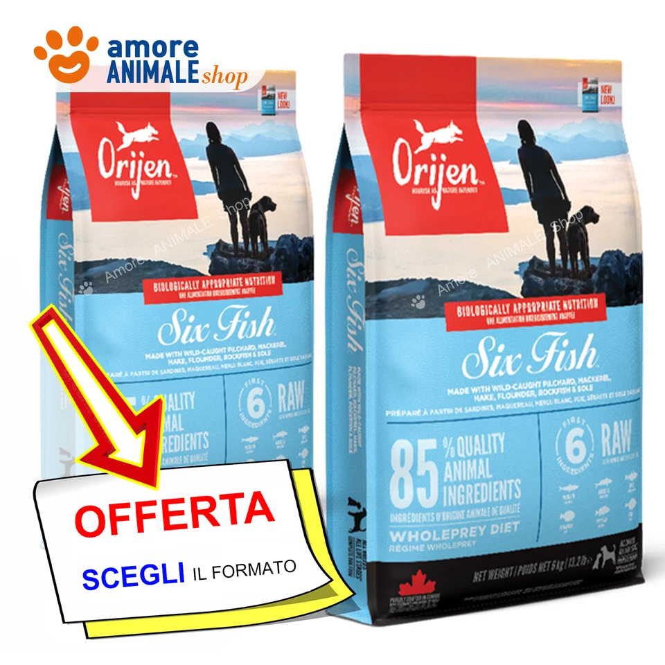 Orijen Dog Adult SIX FISH → 2 / 6 / 11,4 kg - Crocchette per Cane, Cani Adulti - Imagen 1 de 1