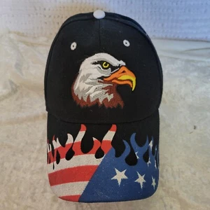 Herren Baseball Trucker Mütze bestickt Adler Flagge Flammen USA patriotisch Einheitsgröße gebraucht, in einwandfreiem Zustand - Bild 1 von 7