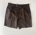 Tommy Bahama Shorts Mens Size 36 Brown Silk Pleated Chinos Casual Beach Relax