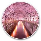 2 x Vinyl Stickers 10cm - Japanese Pink Sakura Blossom Trees  #45433