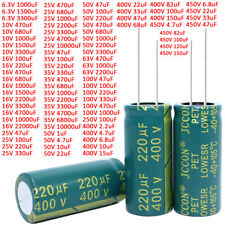 6.3V~450V High Frequency LOW ESR Radial Electrolytic Capacitor 1uF to 22000uF