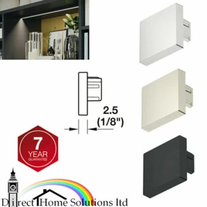 Par de tapas de extremo Hafele 2102 Loox5, perfil de aluminio, acero negro plateado - Imagen 1 de 8