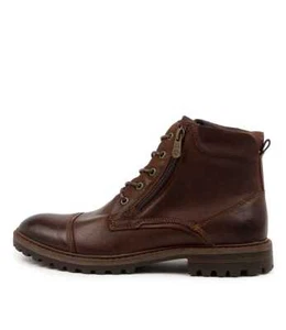 New Colorado Gasp Chestnut Leather Mens Shoes Casual Boots Ankle - Picture 1 of 5