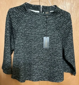 W5 A-Line Loose Fit Stretchy Blouse Back-Zipper NWT Sz L - Picture 1 of 4