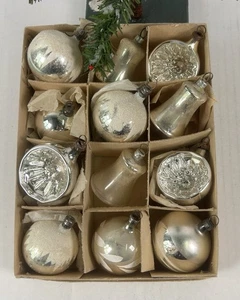 2500/25 1 Karton alter kleiner Christbaumschmuck Weihnachtsschmuck - Picture 1 of 4