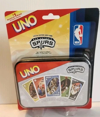 San Antonio Spurs Sababa Toys Brand New Collector Case Uno Game Cards - Image 1 of 4