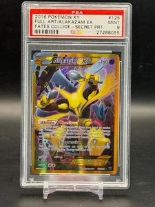 PSA 9 MINT Alakazam EX Fates Collide Secret Full Art Holo Pokemon 125/124 - Bild 1 von 2
