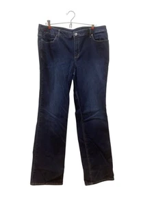 Christopher & Banks Womens 14 Classic Dark Boot Cut Jeans Stretch Inseam 30 NEW - Picture 1 of 8