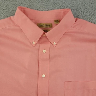 Roundtree & Yorke Gold Label Shirt Mens 3XB Pink Non-Iron Short Sleeve Pocket - Image 1 of 4