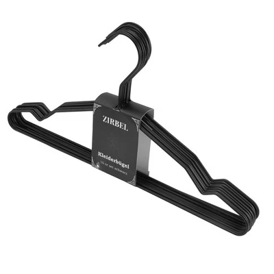 Kleiderbügel 10er Set - Retro Design Bügel aus Metall schwarz - Bild 1 von 4
