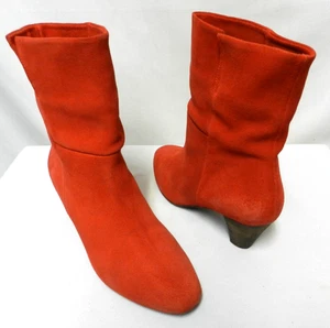 Free People Adella Suede ankle kitten heel boots fold over Size Sz 38 US 7.5 - 8 - Picture 1 of 14