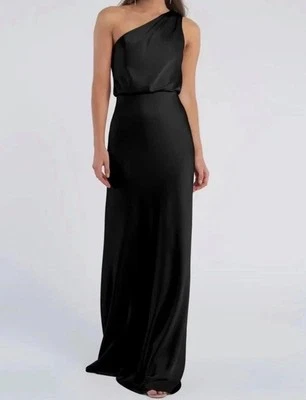 Jenny Yoo STERLING Bridesmaid Dress Formal 1 Shoulder Maxi NWT Size 18 Fit 14/16 - Image 1 of 4